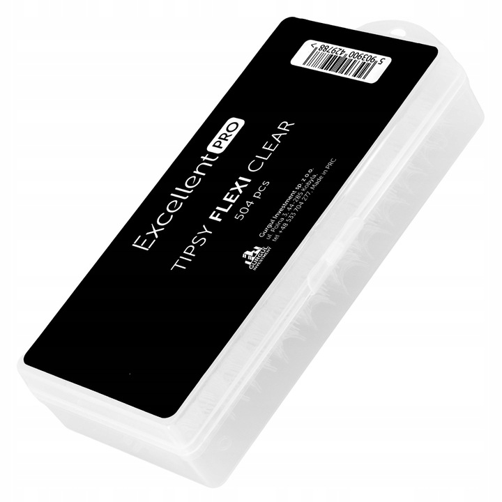 Excellent PRO Tipsy tunelowe pod żel flexi clear 504sztuki