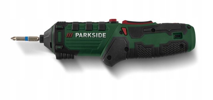 PARKSIDE PSSA 4 B2 Wkrętarka 4V obrotowa rękojeść 10Nm 26 bitów ZESTAW 30w1