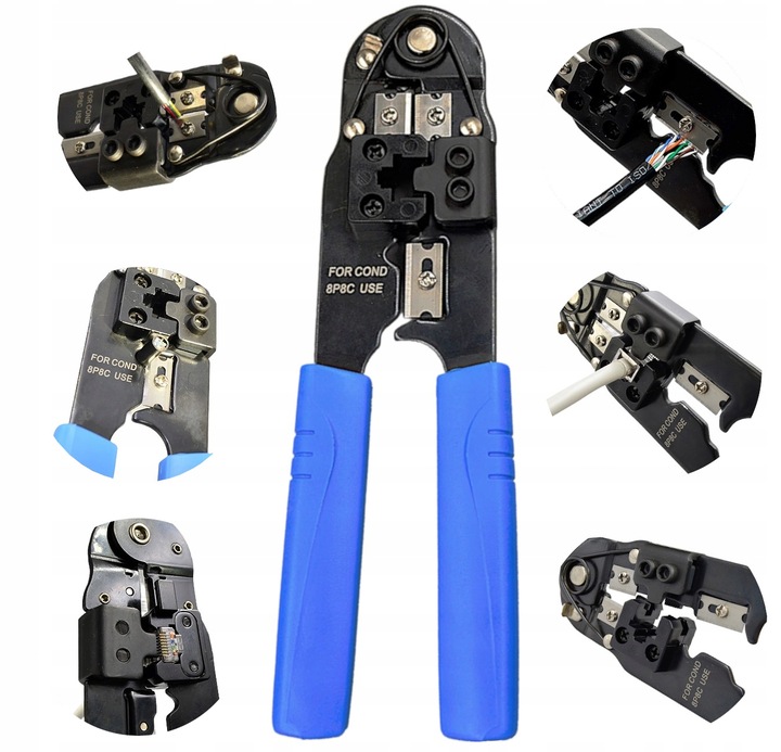 ZACISKARKA DO WTYCZEK WTYKÓW RJ45 RJ-45 ZACISKACZ