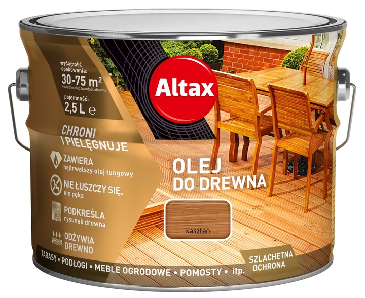 ALTAX OLEJ DO DREWNA KASZTAN 2,5L