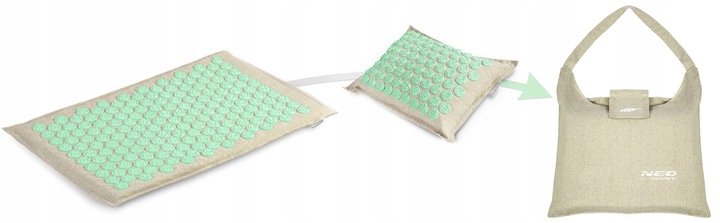 MATA DO AKUPRESURY Z KOLCAMI + PODUSZKA + TORBA