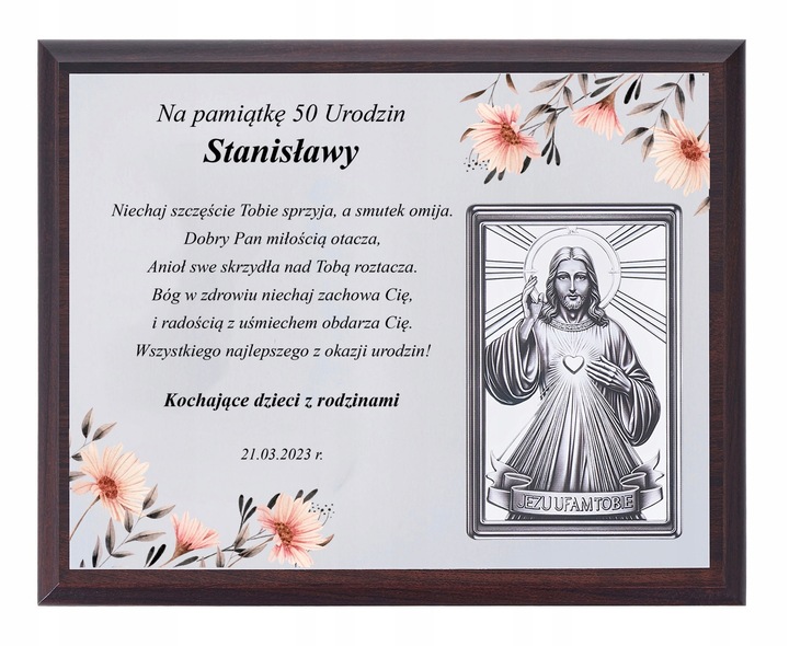 PREZENT NA URODZINY 18 30 40 45 50 60 65 70 80 90 OBRAZ W OZDOBNYM PUDEŁKU