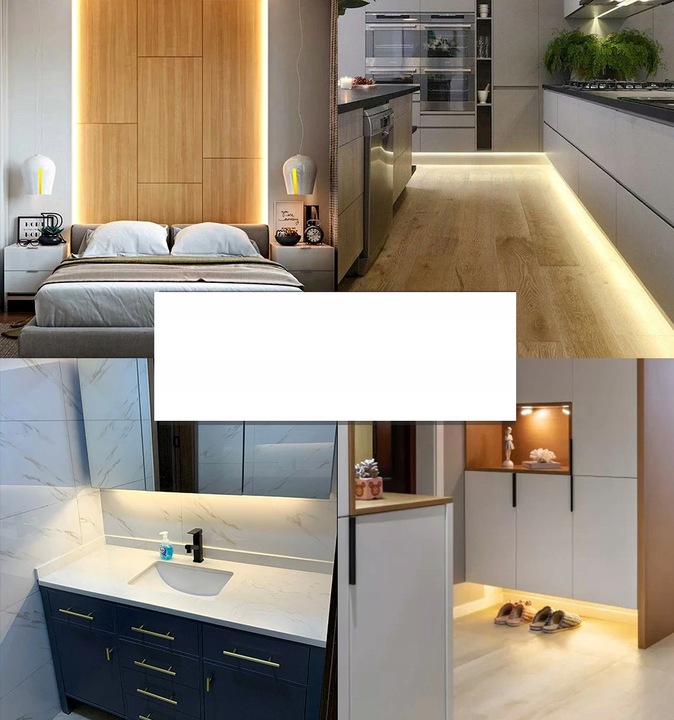 TAŚMA LED CZUJNIK RUCHU NA BATERIE + USB DO SZAFY MEBLI POD ŁÓŻKO