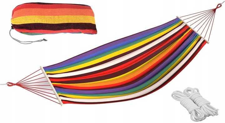 HAMAK OGRODOWY XXXL 290x160CM Z DRĄŻKIEM + TORBA