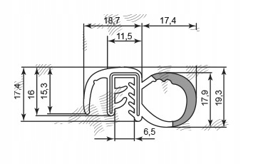 USZCZELKA DRZWI PRZESUWNYCH RENAULT MASTER III 2010- OPEL MOVANO 2010-2020