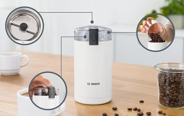 Młynek elektryczny Bosch TSM6A011W 180 W biały