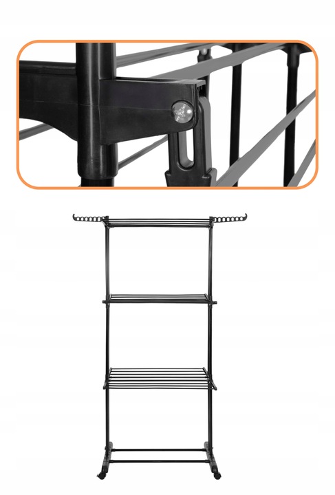 PIONOWA SUSZARKA NA PRANIE STOJĄCA ROZKŁADANA UBRANIA BIELIZNĘ DUŻA