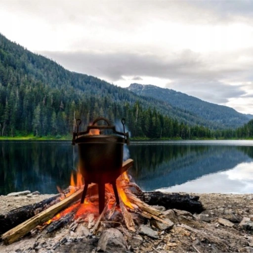 KOCIOŁEK ŻELIWNY GARNEK MYŚLIWSKI CIĘŻKI 15L + GRATIS