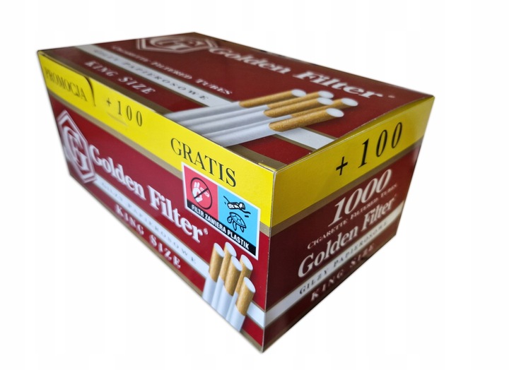 Gilza Golden Filter King Size smak bezsmakowy 1100