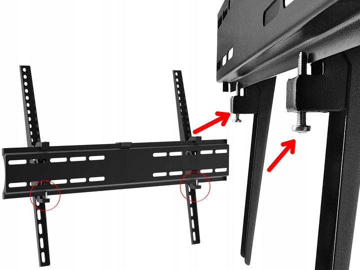 Uchwyt do telewizora 32-85 cali wieszak TV uniwersalny extra mocny do 40kg