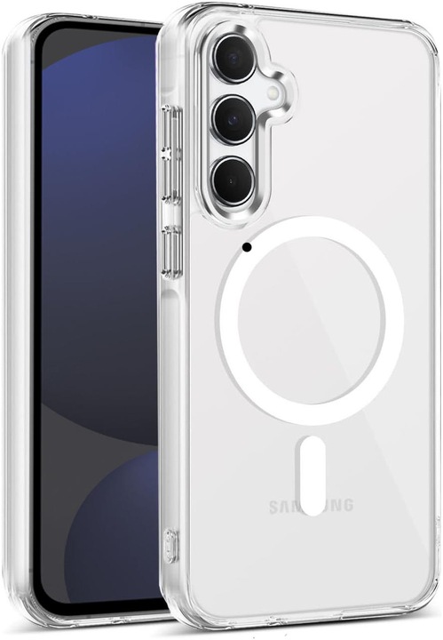 Etui Do SAMSUNG GALAXY S24 Fe +Szkło WZMACNIANE 360° do MAGSAFE CLEAR CASE