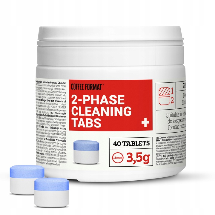 Dwufazowe tabletki czyszczące do ekspresów Jura Coffee Format 40 sztuk