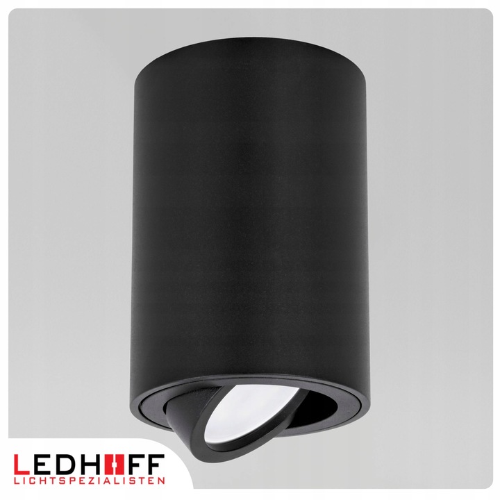 4x Oprawa natynkowa sufitowa LED halogenowa TUBA GU10 Ruchoma czarna