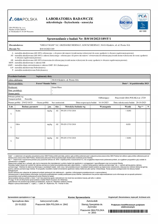 FOREST TUDCA KWAS TAUROURSODEOKSYCHOLOWY 60 KAPS