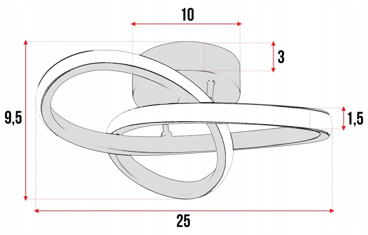Lampa Sufitowa LED PLAFON Żyrandol 24W Barwa Neutralna Czarna do