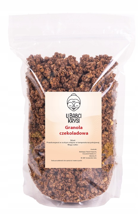 GRANOLA CZEKOLADOWA 3 KG BEZ OLEJU PALMOWEGO MUSLI PŁATKI ŚNIADANIOWE MUSLI