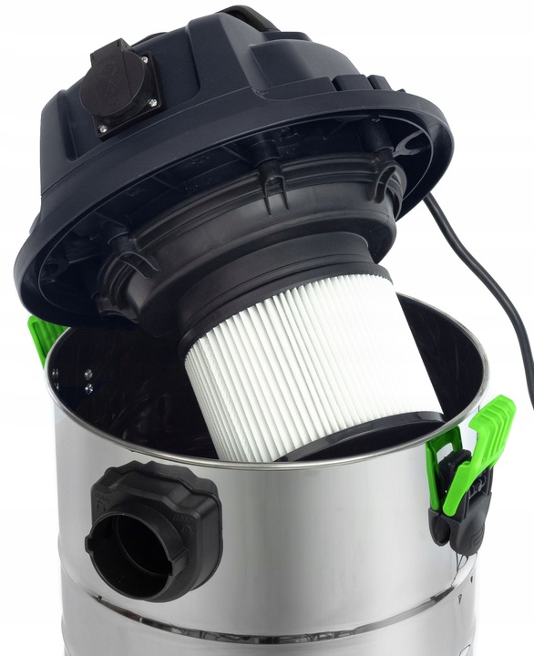 ODKURZACZ PRZEMYSŁOWY WARSZTATOWY MOKRO SUCHO HEPA POPIÓŁ GIPS MOCNY