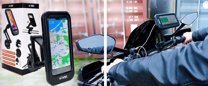 WODOSZCZELNY UCHWYT DO NAWIAGACJI TELEFONU I SAKWA DO KIEROWNICY HULAJNOGI