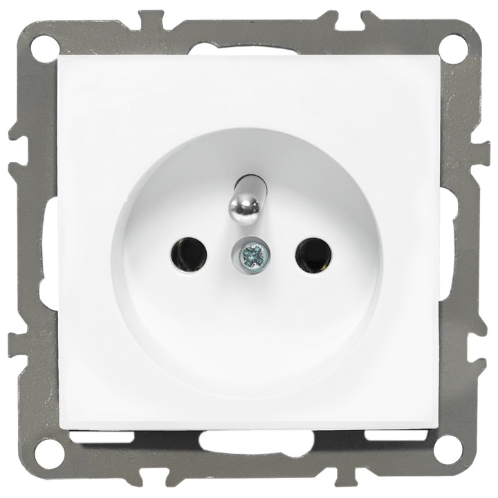 GNIAZDKO POJEDYNCZE Z BOLCEM BIAŁE ZŁOTE W RAMCE SZKLANEJ KONTAKT QUADRA