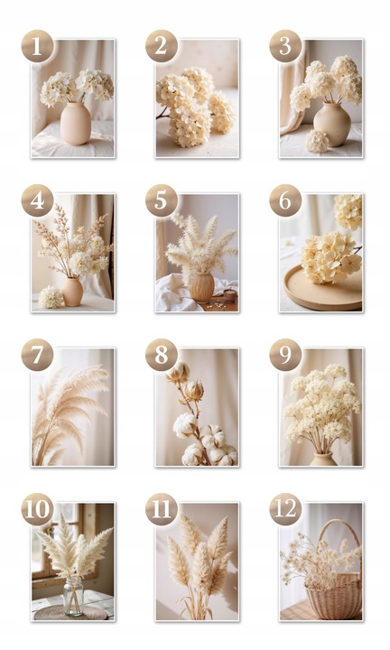 OBRAZY BOHO ZESTAW 3 PLAKATÓW W RAMIE DEKORACJE DO SALONU SYPIALNI