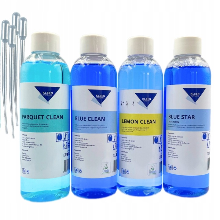Zestaw 4 płynów do każdego robota mopującego myjącego podłogi uniwersalny