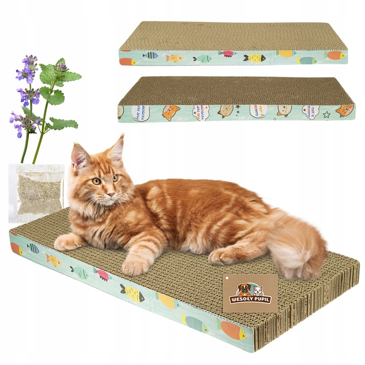 TEKTUROWY DRAPAK dla kota z tektury KOCIMIĘTKA KARTONOWY ekologiczny CATNIP