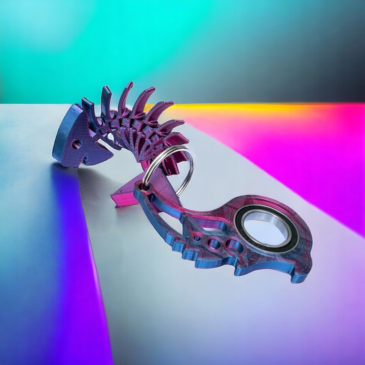 KEYSPINNER Keyrambit Flexi Ryba ZESTAW Brelok BRELOCZEK do kluczy Midnight