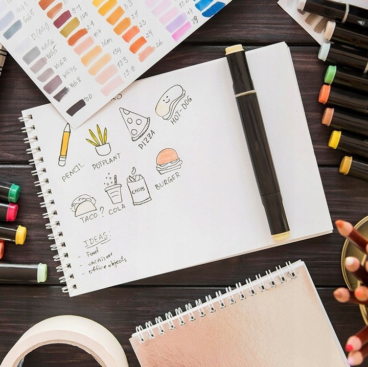 MARKERY ALKOHOLOWE FLAMASTRY MAZAKI PISAKI DWUSTRONNE ZESTAW 80 SZT + TORBA