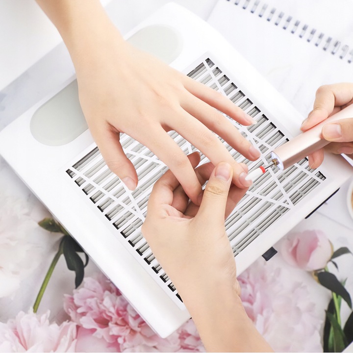 POCHŁANIACZ PYŁU DO PAZNOKCI BEZWORKOWY KASETOWY MANICURE FILTR 80W