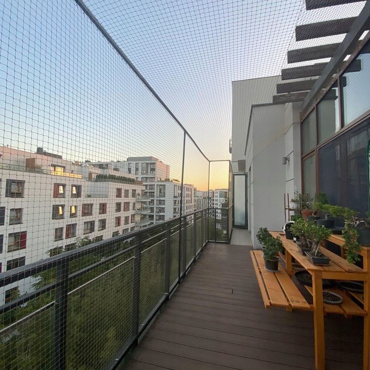 ZESTAW SIATKA NA BALKON DLA KOTA 3x2m Z DRUCIKIEM