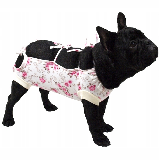 Opatrunek, koszulka pooperacyjna w kwiatki S