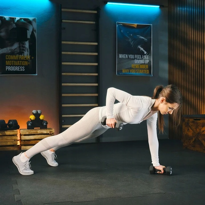 Zestaw 2x2kg hantle żeliwne hantelki ciężarki neoprenowe fitness Trex Sport