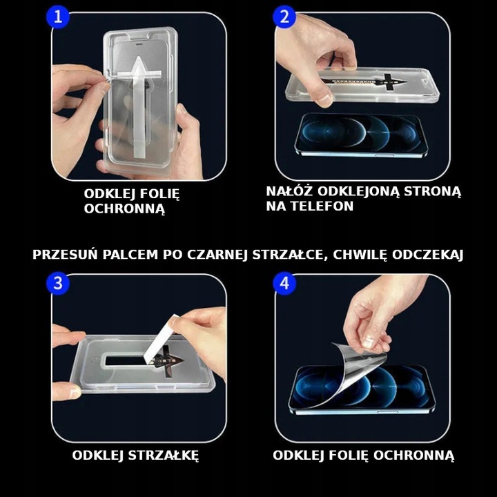 SZKŁO HARTOWANE SZYBKA NA CAŁY EKRAN EASY EZ FIT DO REALME 11 PRO 5G / PRO+