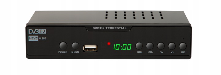 TUNER DEKODER DVB-T2 TV NAZIEMNEJ FULL HD HDMI USB PILOT BATERIE ZESTAW