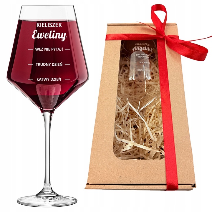 KIELISZEK DO WINA Z GRAWEREM prezent dla przyjaciółki żony urodziny 18-99