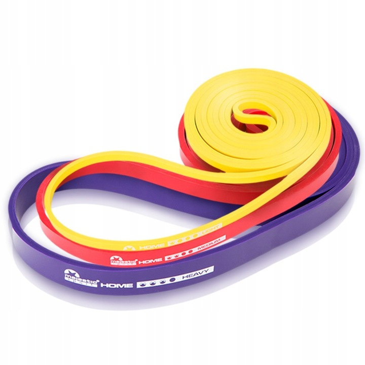 Gumy do ćwiczeń taśmy oporowe fitness crossfit Majestic Sport Home