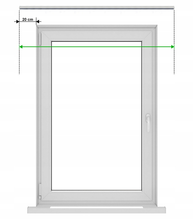 Karnisz sufitowy pojedynczy SZYNA SUFITOWA ALUMINIOWA biała żabki 250 cm