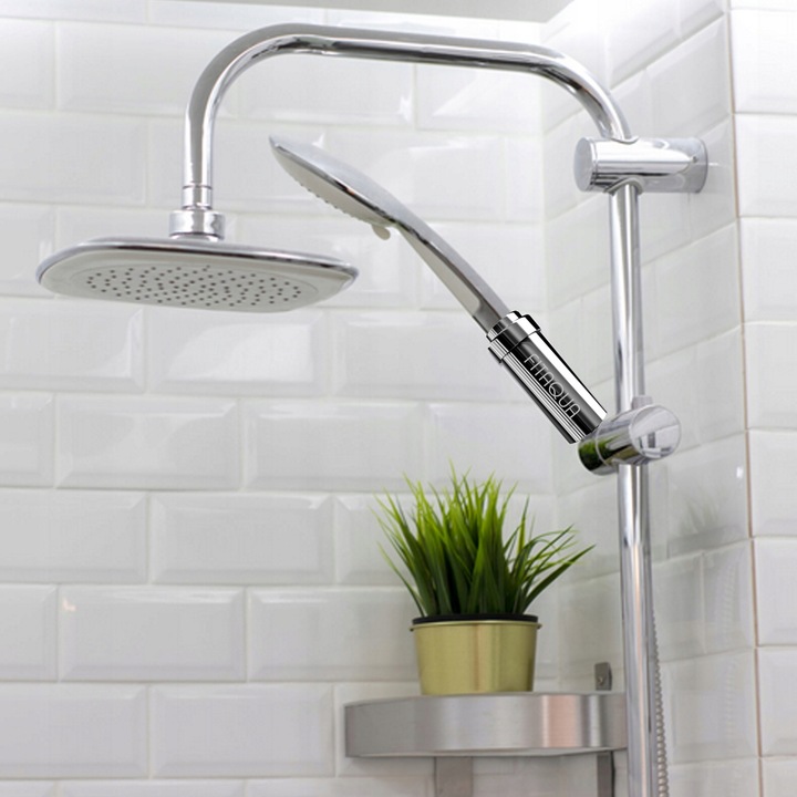 FILTR PRYSZNICOWY FITAQUA AWF-SWR-P-M CHROM SREBRNY DO WODY POD