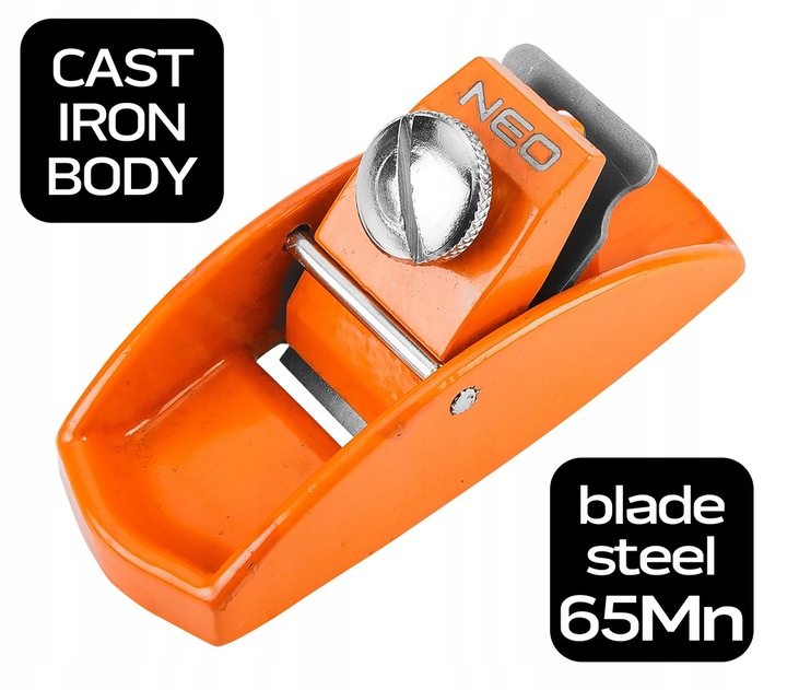 Mały mini strug ręczny metalowy do drewna 89x35 mm NEO