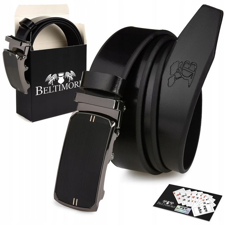 Pasek męski skórzany do spodni automat Beltimore