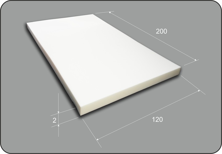 TAPICERSKA MEBLOWA GĄBKA ARKUSZ T18 200X120X2 cm PIANKA MIĘKKA JAKOŚĆ