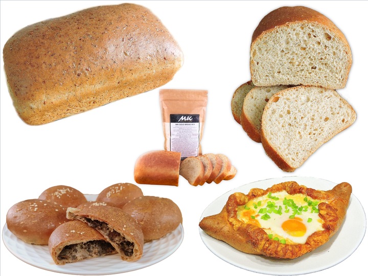 KETO CHLEB Mieszanka chlebowa wysokobiałkowa MK GOLD BREAD MIX 600g