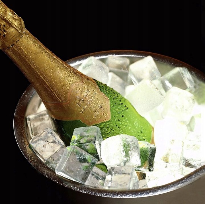 Wiaderko do Lodu Termiczny Pojemnik na Kostki Lód 1,3l + Szczypce Łyżeczka