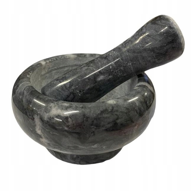 MOŹDZIERZ KUCHENNY KAMIENNY GRANITOWY TŁUCZEK DO UCIERANIA PRZYPRAW ZIÓŁ