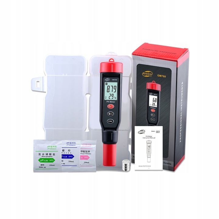 MIERNIK pH i TEMPERATURY TESTER WODY KWASOMIERZ AKWARIUM ATC