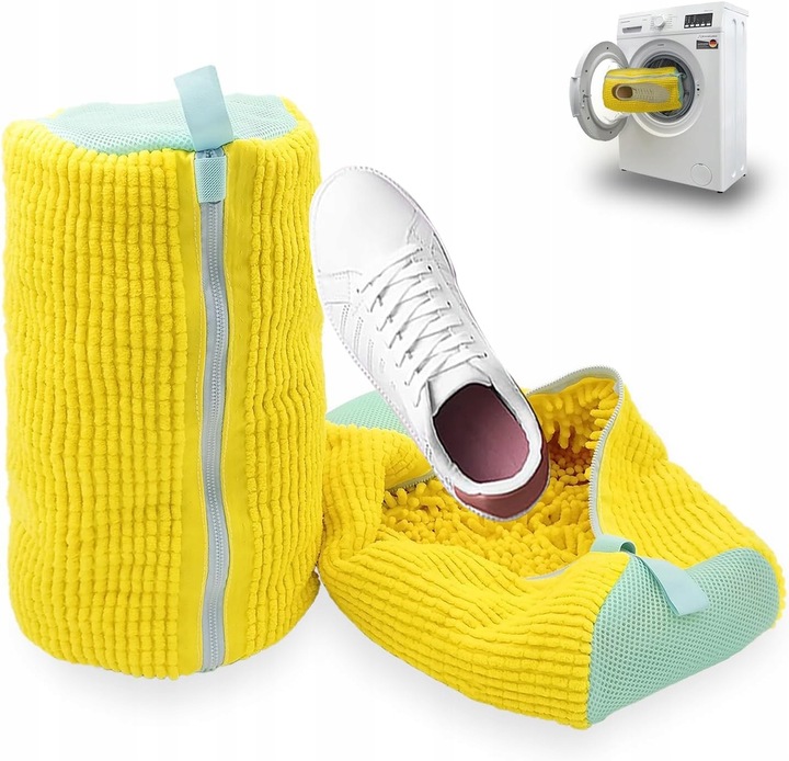 Worek do prania butów do prania źółty z mikrofibrą