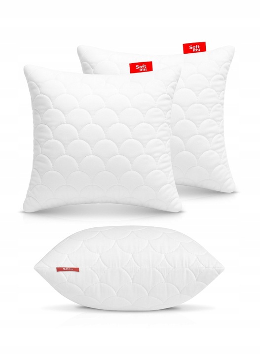 2X PODUSZKA ANTYALERGICZNA 45X45 PIKOWANA GRUBA NA ZAMEK JASIEK DO