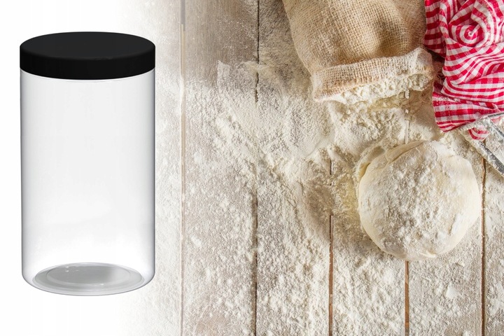 12x Słoik Plastikowy PET Pojemniki 1,5l Makaron Żywność Pojemnik 1500ml