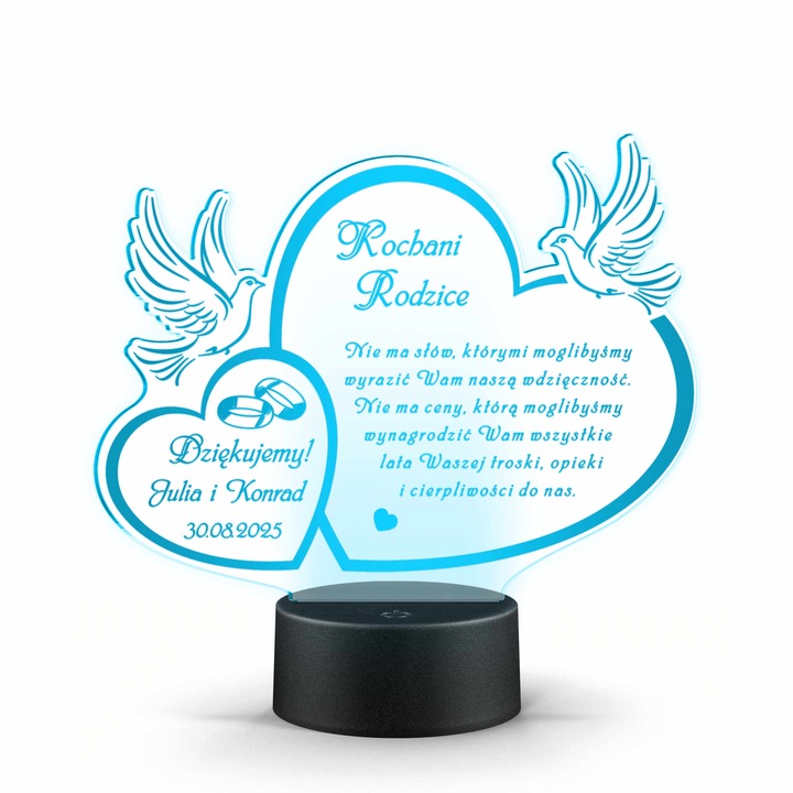 PODZIĘKOWANIA DLA RODZICÓW Świadków PREZENT na ŚLUB WESELE z TWOIM GRAWERem