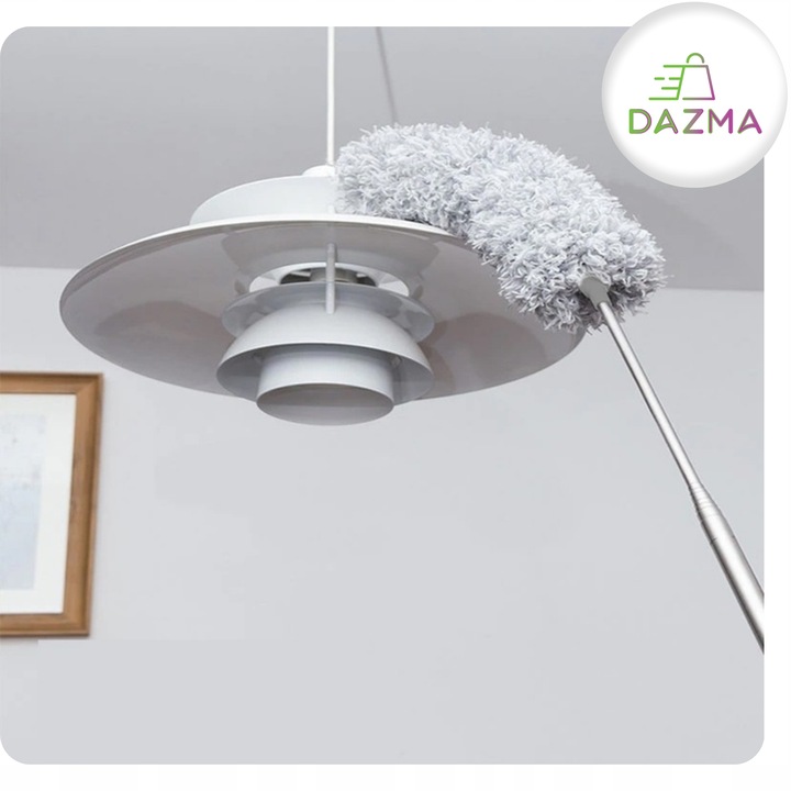 Szczotka do Kurzu Pajęczyn Zmiotka Teleskopowa Miotełka 280 cm Końcówki 4w1